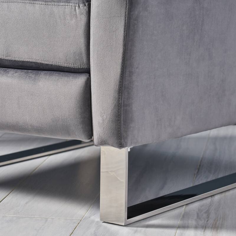 Brightwood High Leg Push-back Recliner with Stainless Steel Legs by Christopher Knight Home