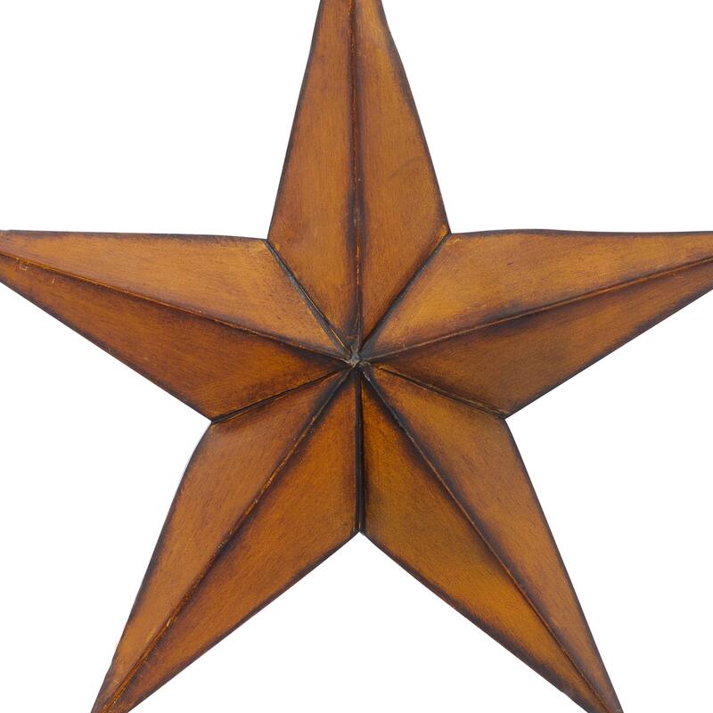 Multi Colored Metal Indoor Outdoor Star Home Wall Decor (Set of 3)
