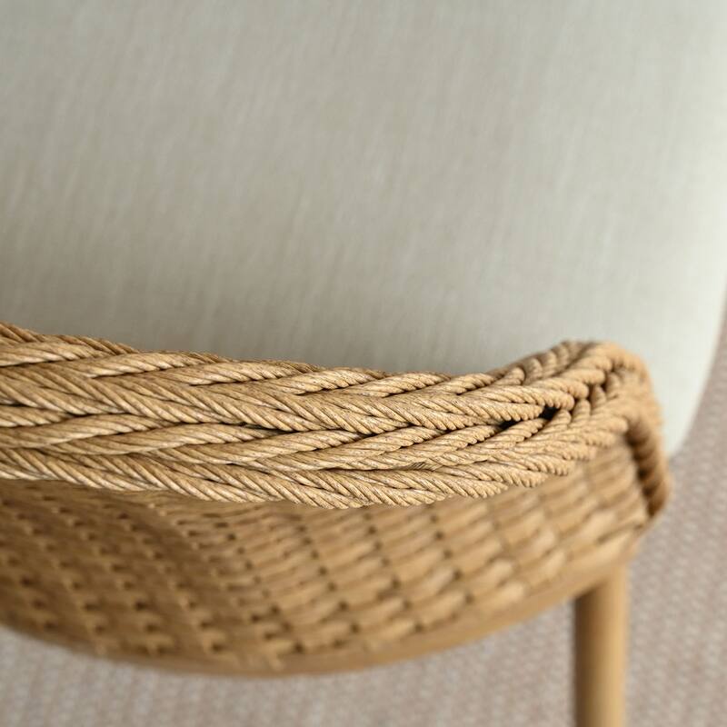 Coastal Rattan Counter Stool Single