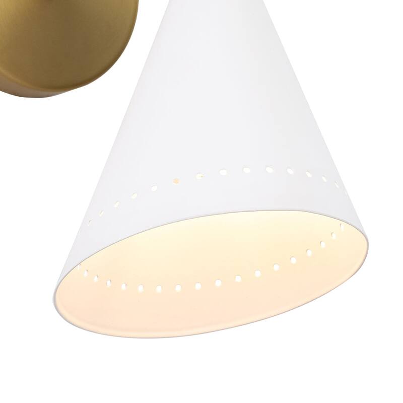Modern Stylish 2-Light Colorblock Hourglass Bathroom Wall Lamp