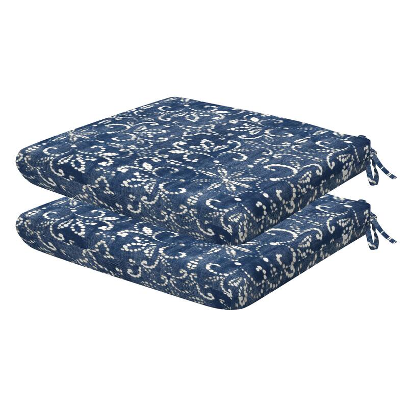 Outdoor Universal Seat Cushion (2-Pack) - 18" wide x 17.5" deep x 2.5" thick