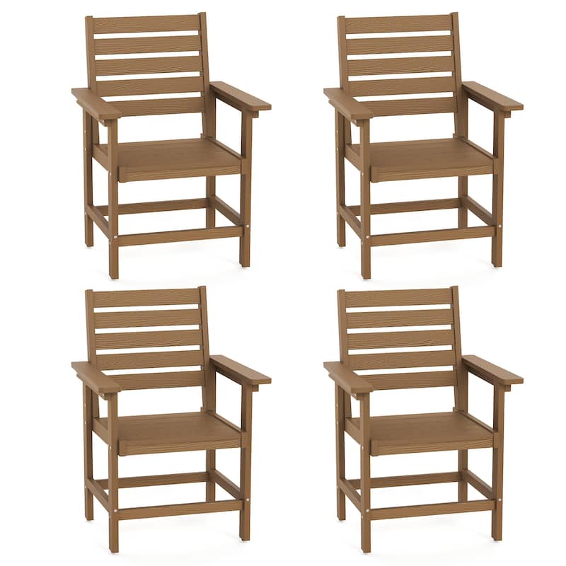 2-piece 18-inch HDPS Outdoor Chairs - 24" W x 26.4" L x 37.3" H