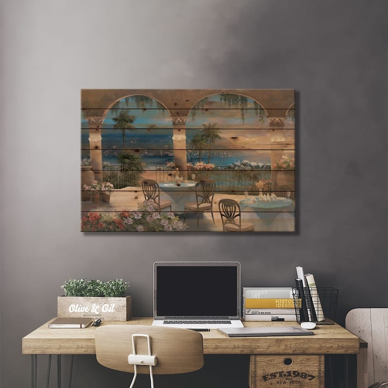 Amalfi Holiday I Print On Wood by T.C. Chiu - Multi-Color