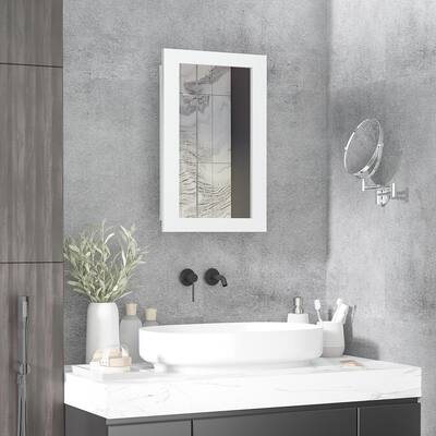 Medicine Cabinet Wall Mounted Mirror Cabinet Bathroom Cabinets Hidden Storage Cabinets with Adjustable Shelves Magnetic Door