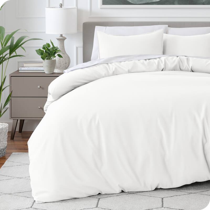 Bare Home Soft Hypoallergenic Microfiber Duvet Cover and Sham Set - Cream - Twin XL
