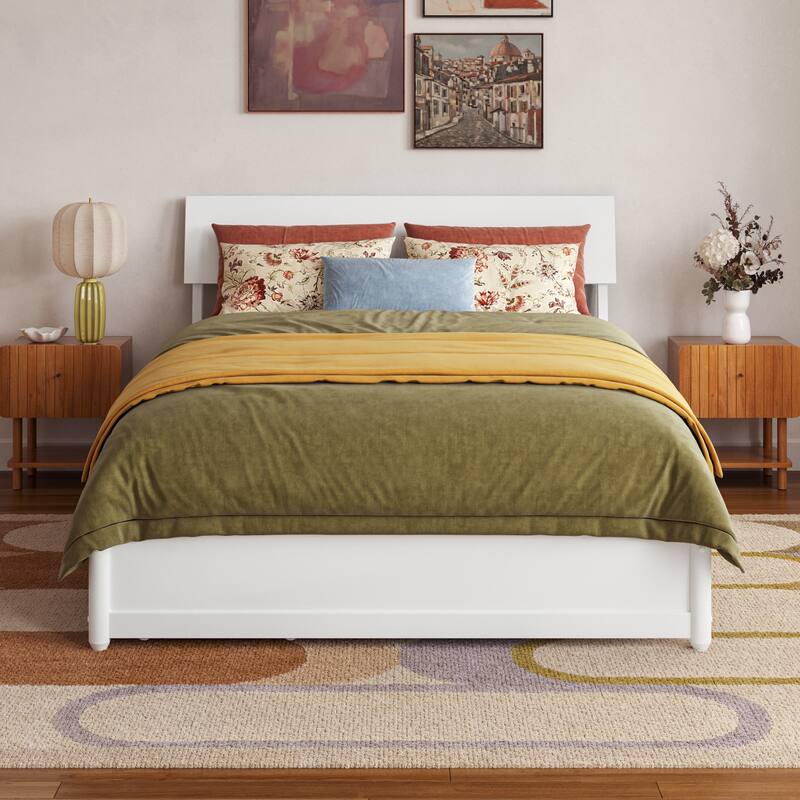 Norla Wood Platform Bed with Storage Drawers