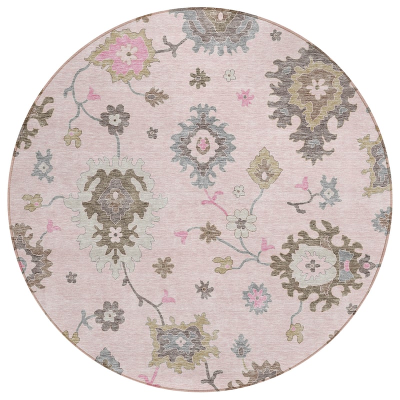 HomeRoots Floral Traditional Rectangle Outdoor Rug