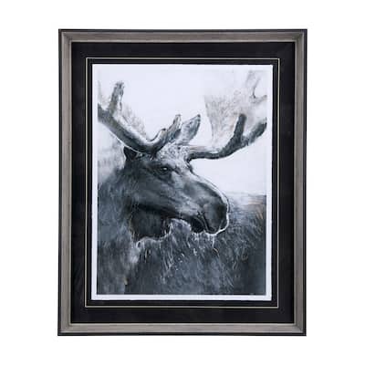 Animal Portrait I (Moose) Framed Art Print