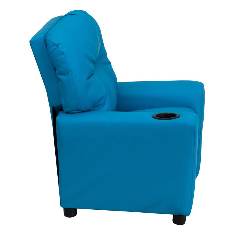 Contemporary Kids Recliner with Cup Holder