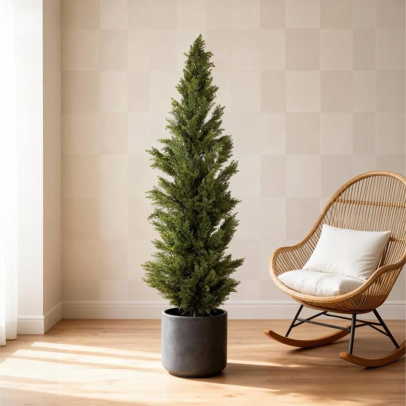 5FT Artificial Cypress Tree UV Resistant