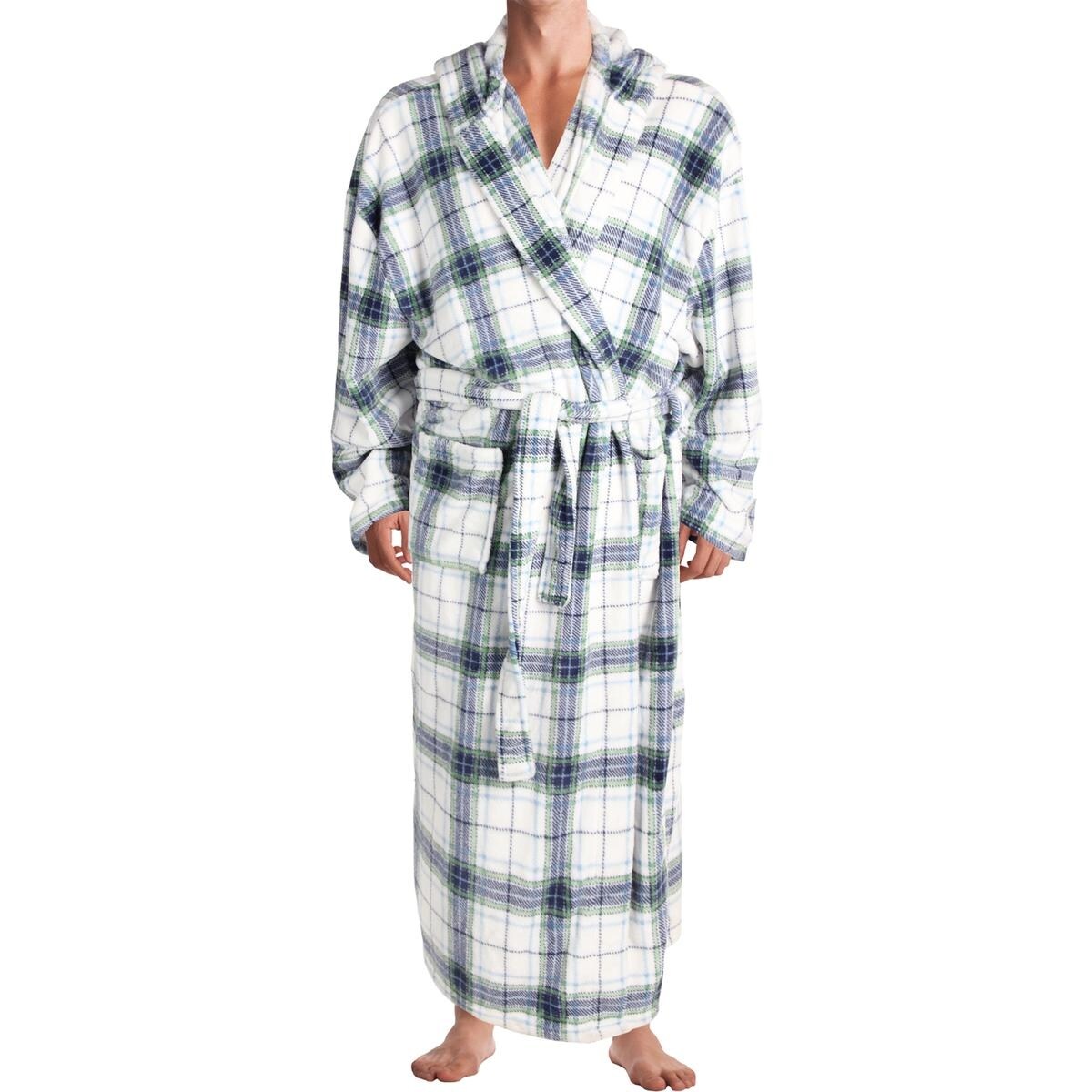 Shop Alexander Del Rossa Mens Wrap Robe Fleece Hooded 3x 4x