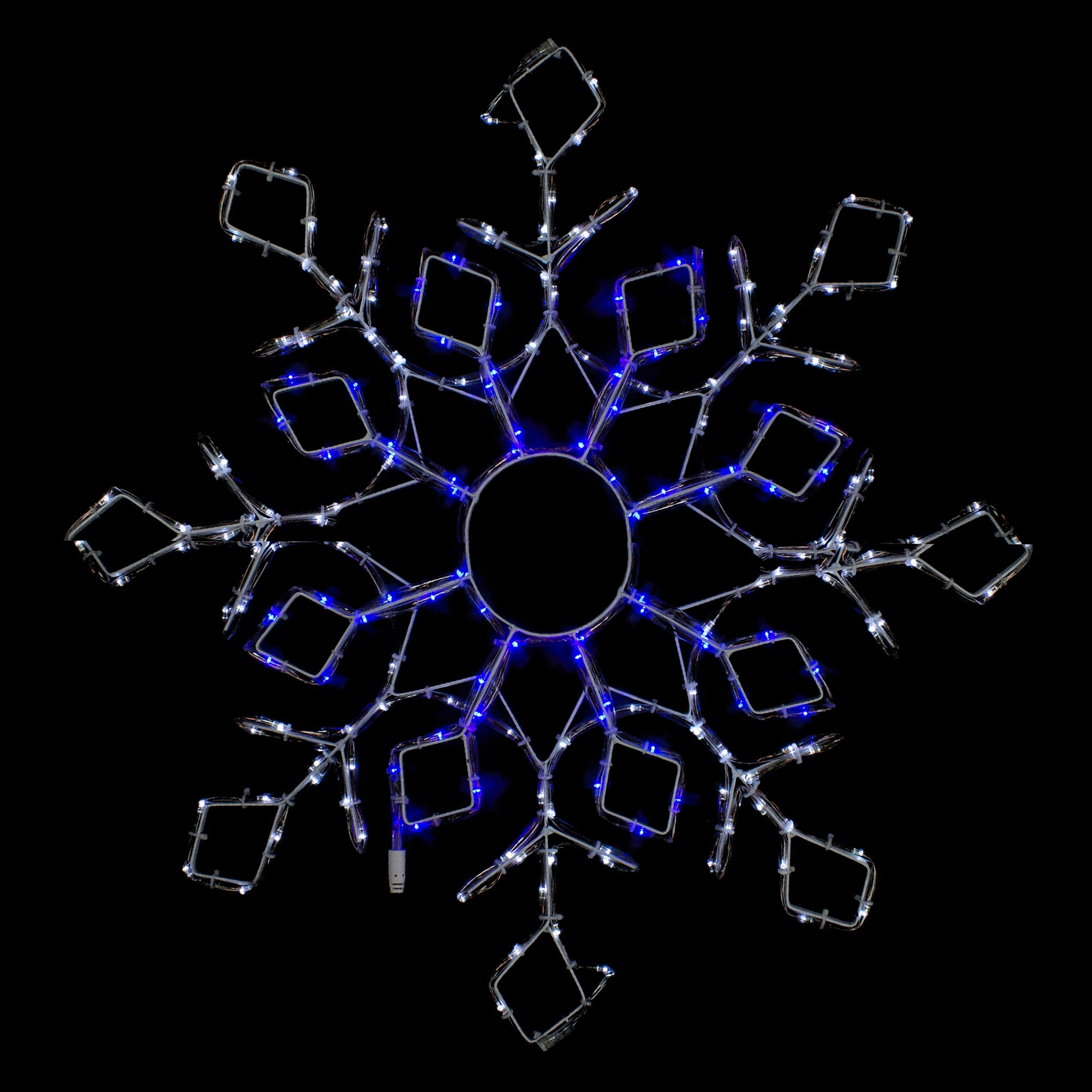 Shop 24 Led Blue And White Rope Light Snowflake Christmas