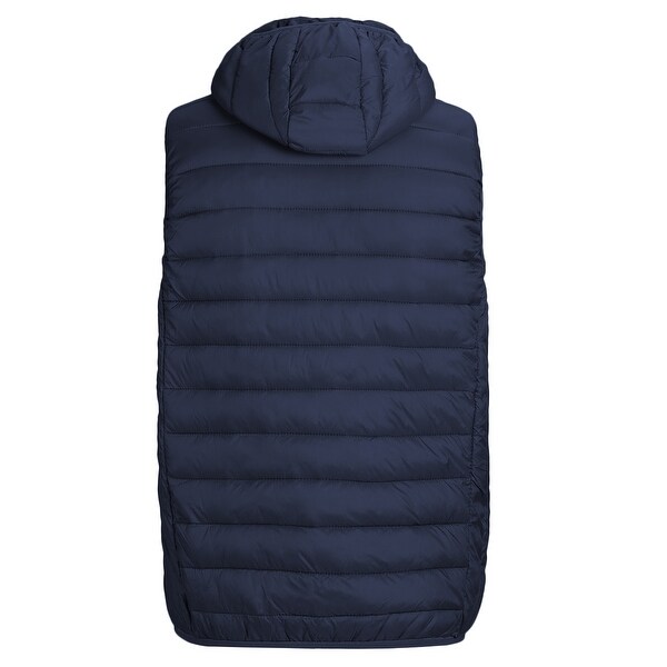 mens puffer vest with hood