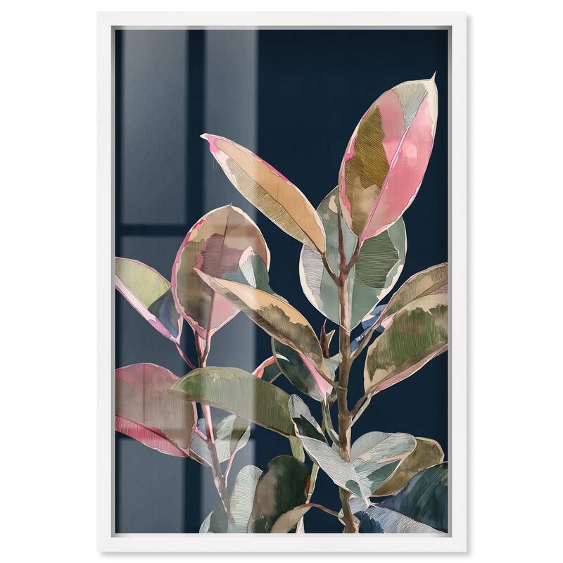 Fuchsia Frond II Shadowbox by Art Remedy - White - 24" x 36"