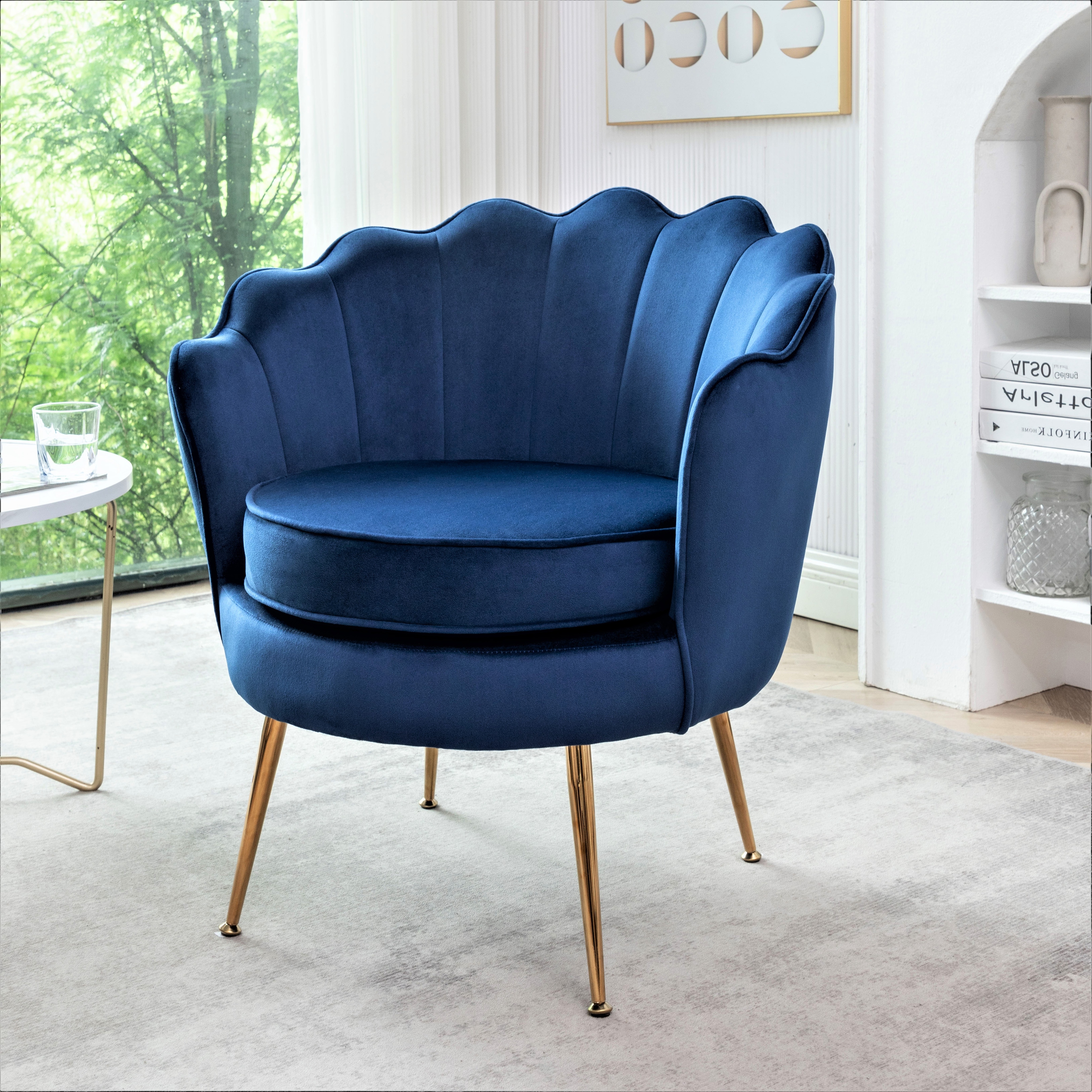 Scalloped best sale barrel chair