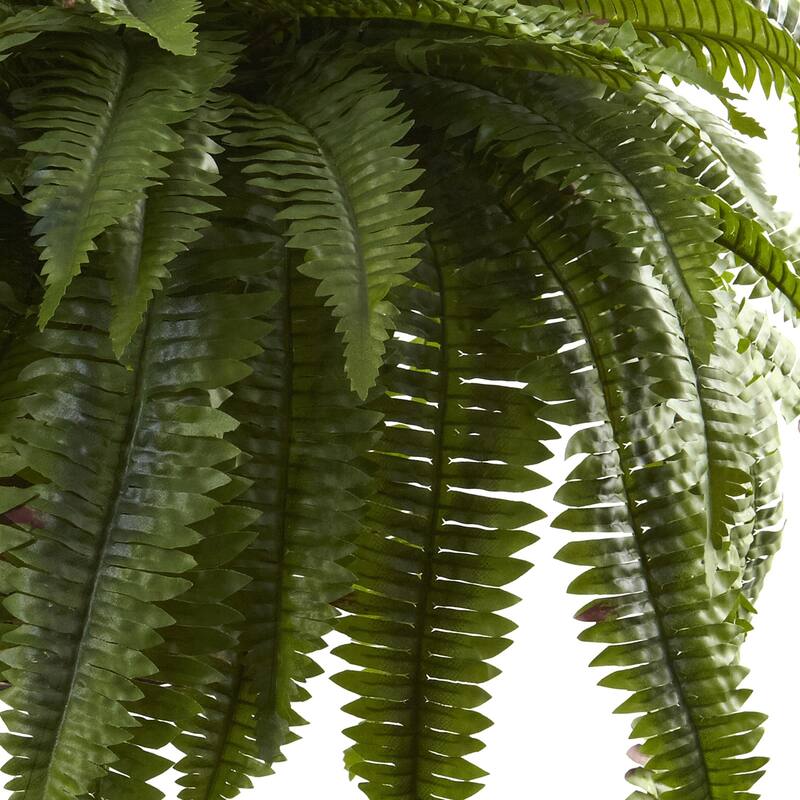 Large Hanging Fern Basket - 36" Decorative Plant Display for Home Office - Elegant Greenery Decor
