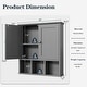 preview thumbnail 20 of 54, Futzca Bathroom Cabinet Wall Mounted, Storage Cabinet with Doors and Shelves
