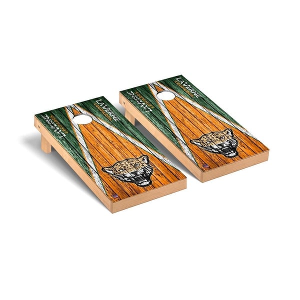 slide 2 of 5, LaVerne Leopards Weathered Cornhole Board Set