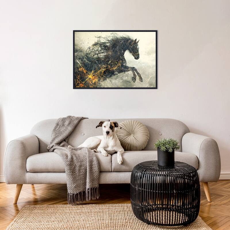 Horse No 15 by Rafal Kulik Framed Canvas Wall Art Print