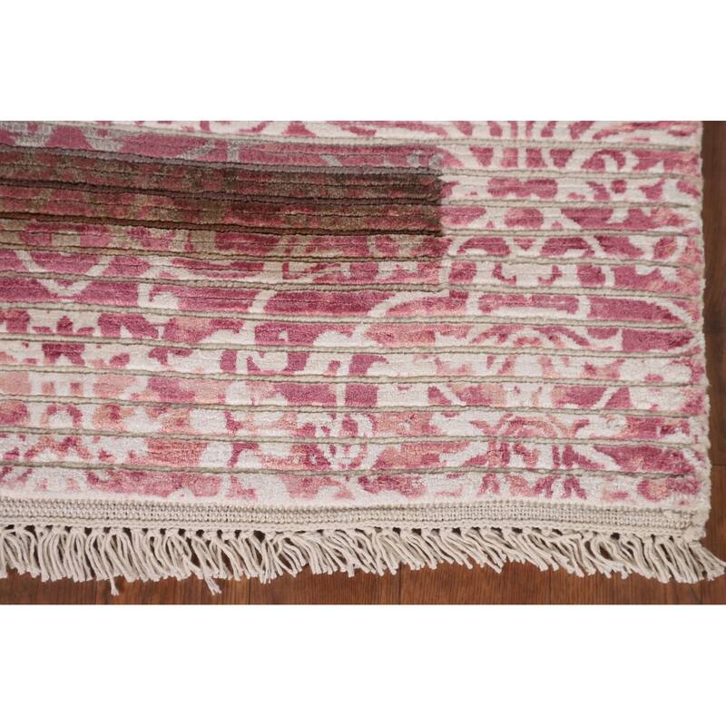 Abstract / Modern Accent Rug Handmade Oriental Wool Carpet - 2'8"x 4'8"