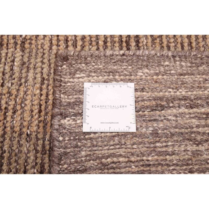 ECARPETGALLERY Hand-knotted Looma Brown Wool Rug - 8'9 x 11'3