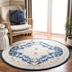 preview thumbnail 10 of 43, SAFAVIEH Handmade Micro-Loop Heidegunde Wool Rug 5' Round - Navy/Ivory - Round