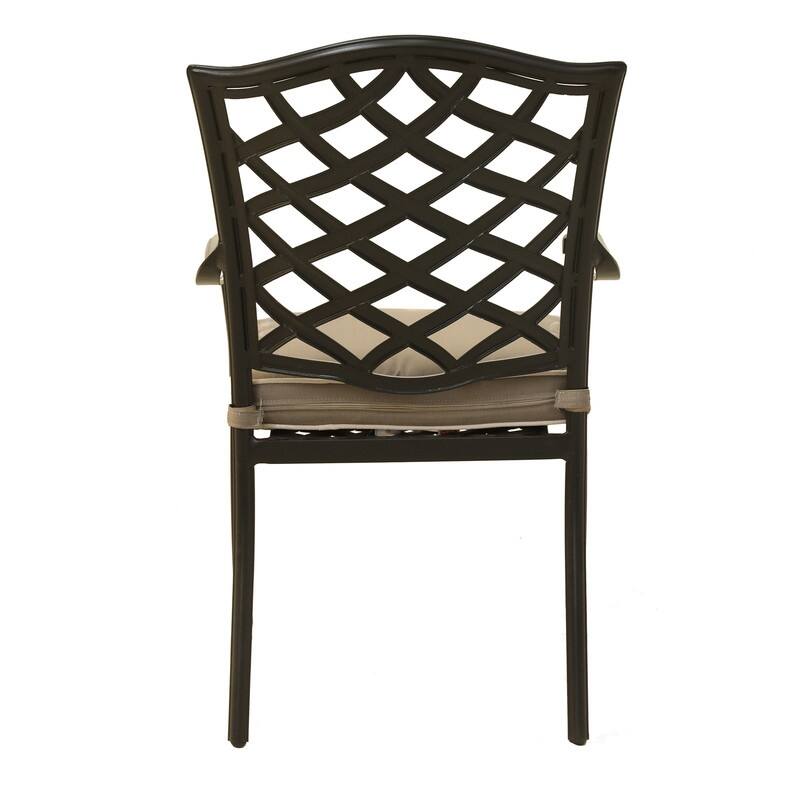Deer Lake Aluminum Arm Chairs with Cast Slate Sunbrella Cushions (Set of 2) by Havenside Home