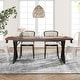 preview thumbnail 19 of 52, Farmhouse Dining Table for 6 People, 70.8-Inch Rectangular Wood Kitchen Table