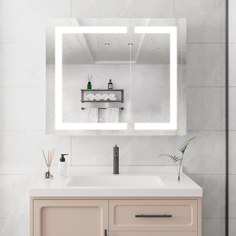 36x30 inch Medicine Cabinet with LED Vanity Mirror