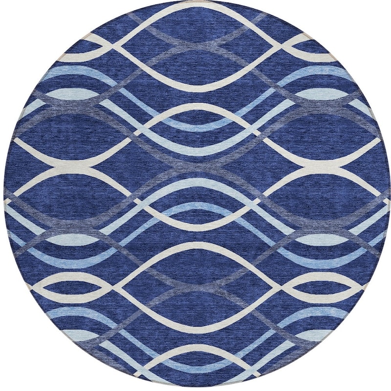 HomeRoots Abstract Transitional Rectangle Outdoor Rug