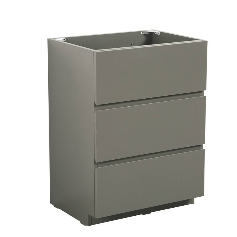 (Base Only) Floor Cabinet Vanity Base with 3 Drawers
