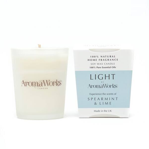 AromaWorks Light Range Spearmint & Lime Candle 10cl Small AromaWorks Light Range Spearmint & Lime Candle 10cl Small