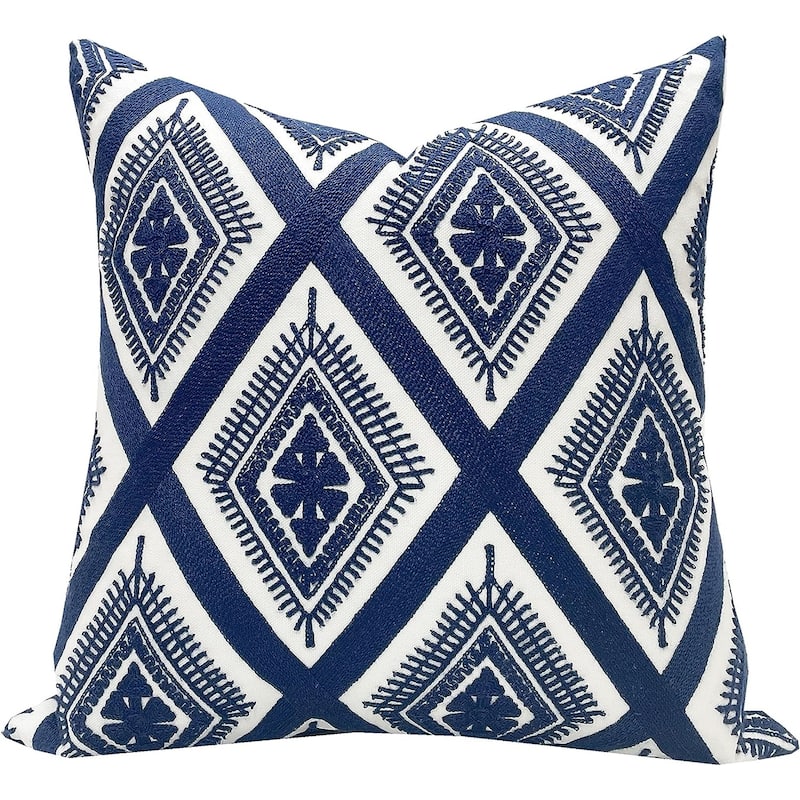 Embroidery Cushion Cover Decorative Throw Pillow Cover Geometric Bed