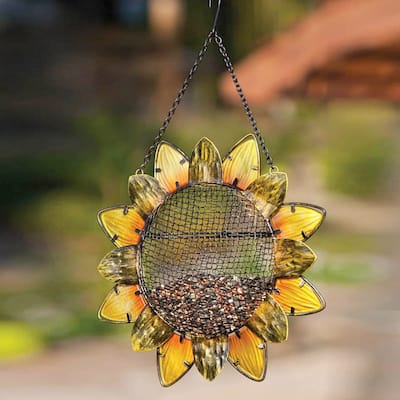 Metal and Glass birdfeeder, Sunflower
