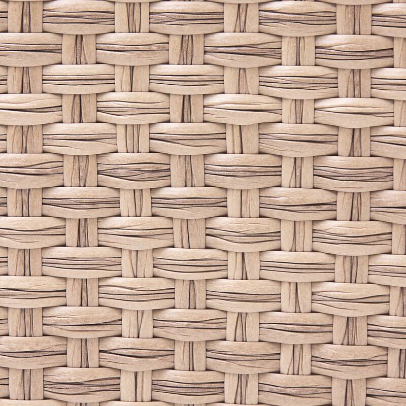 Cambridge Casual Camden 3-Piece Teak Wood Outdoor Rocking Chair Set with Padded Woven Seat