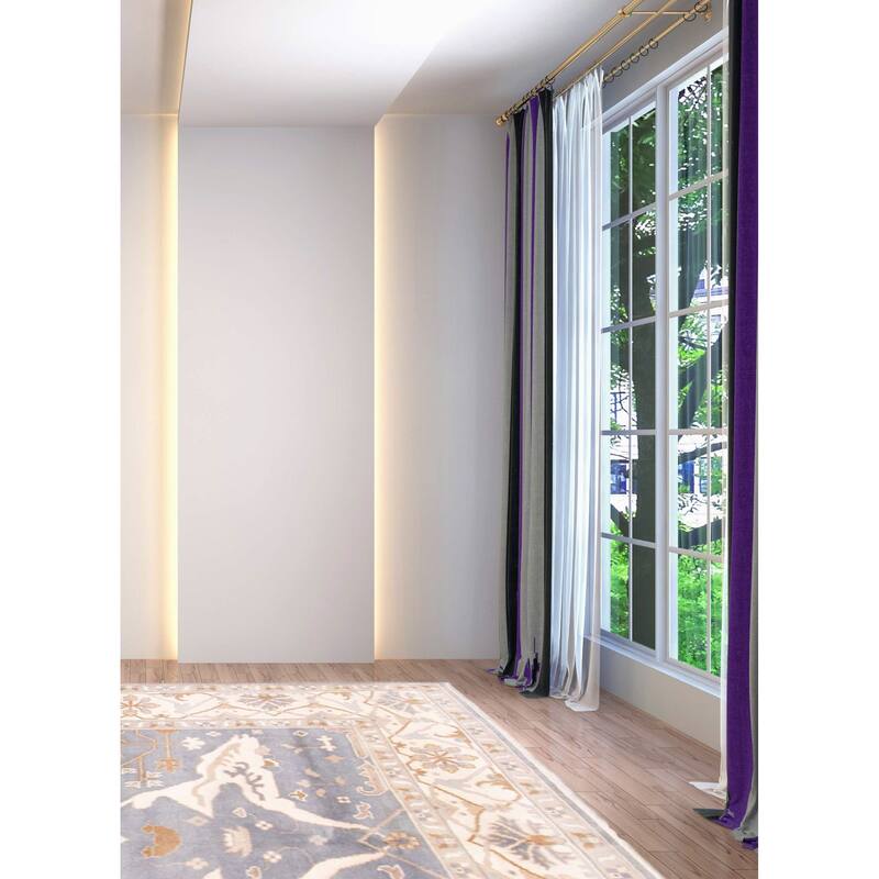 ECARPETGALLERY Hand-knotted Royal Oushak Grey Wool Rug - 9'3 x 11'10