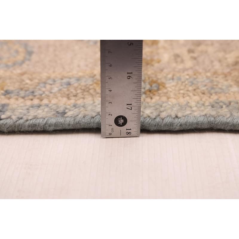 ECARPETGALLERY Hand-knotted Jules Serapi Light Blue Wool Rug - 7'9 x 9'11