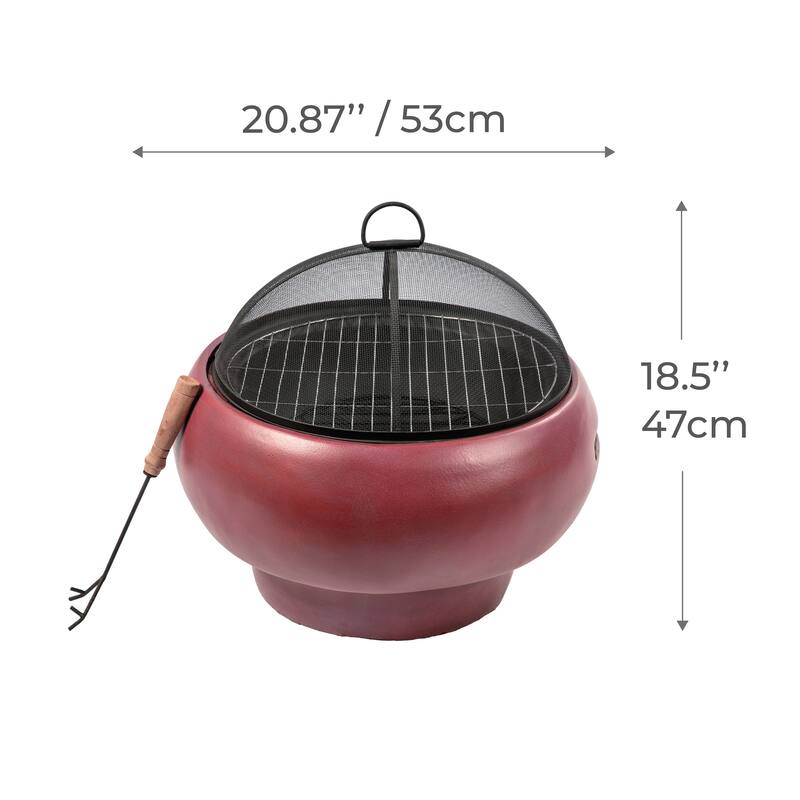 Teamson Home Outdoor 20.87" Wood Burning Fire Pit