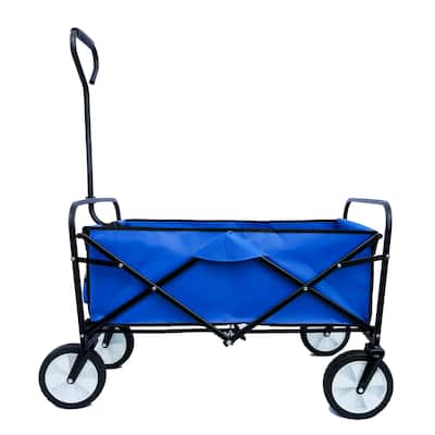 Folding Wagon Garden Shopping Beach Cart，Assembled