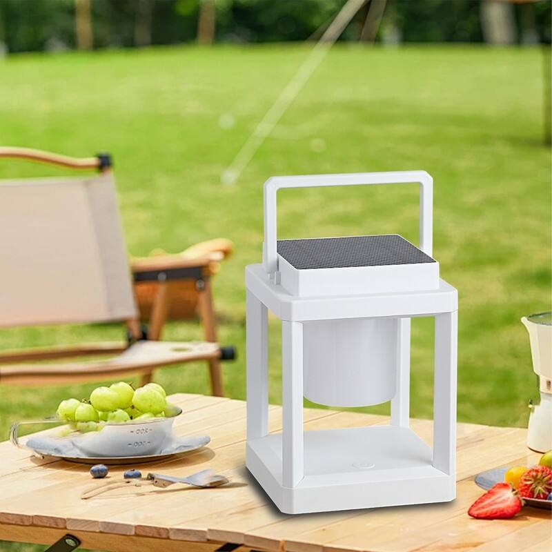 7.4" Outdoor Solar Lantern With LED Light Battery Powered, Durable & Stylish