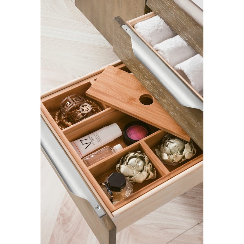 James Martin Vanities Mercer Island 48" Single Vanity, Latte Oak with Brushed Nickel Hardware