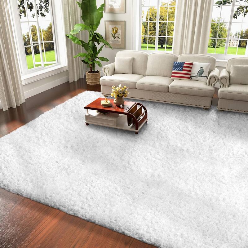 8x10 Area Rugs for Living Room, Large Shag Bedroom Carpet, Big Soft