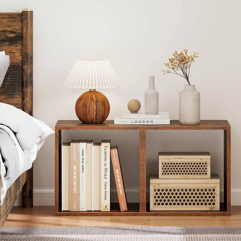 Costway 2PCS Stackable Storage Cube Free-standing Storage Organizer - See Details