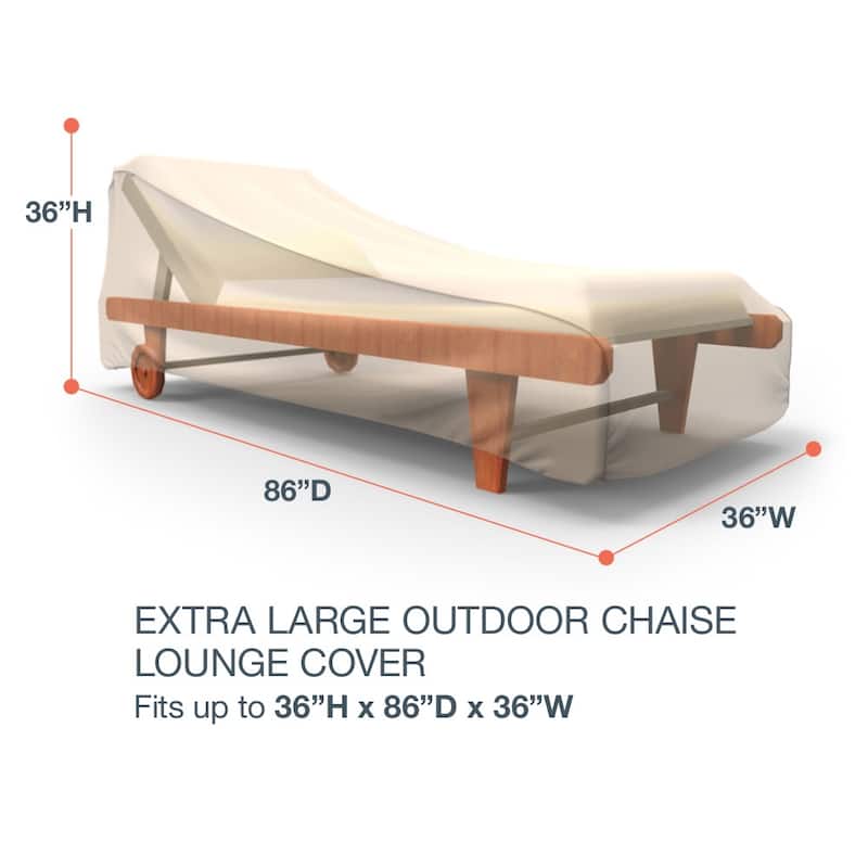 Budge Sedona Tan Patio Chaise Lounge Cover Multiple Sizes