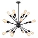 preview thumbnail 12 of 12, 18-Light Industrial Modern Metal Black Sputnik Chandelier