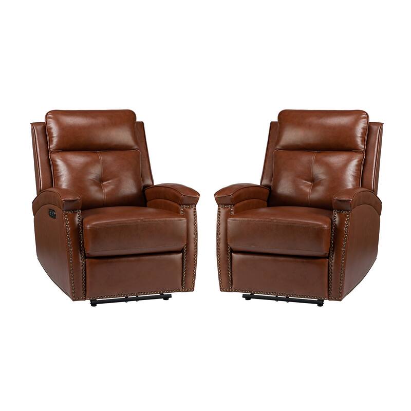Edmondo Contemporary Power Recliner With a USB port Set Of 2 by HULALA HOME
