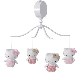 Bedtime Originals Hello Kitty Luv White/Pink Musical Baby Crib Mobile