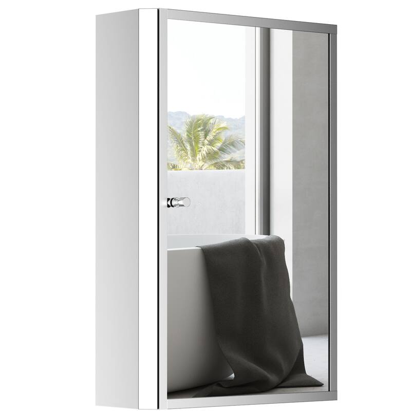 Mirrored Cabinet Medicine Cabinet Wall-Mounted Storage Organizer
