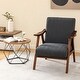 preview thumbnail 3 of 8, Gymax Upholstered Rocking Chair w/ Pillow Rocking Armchair w/ Rubber
