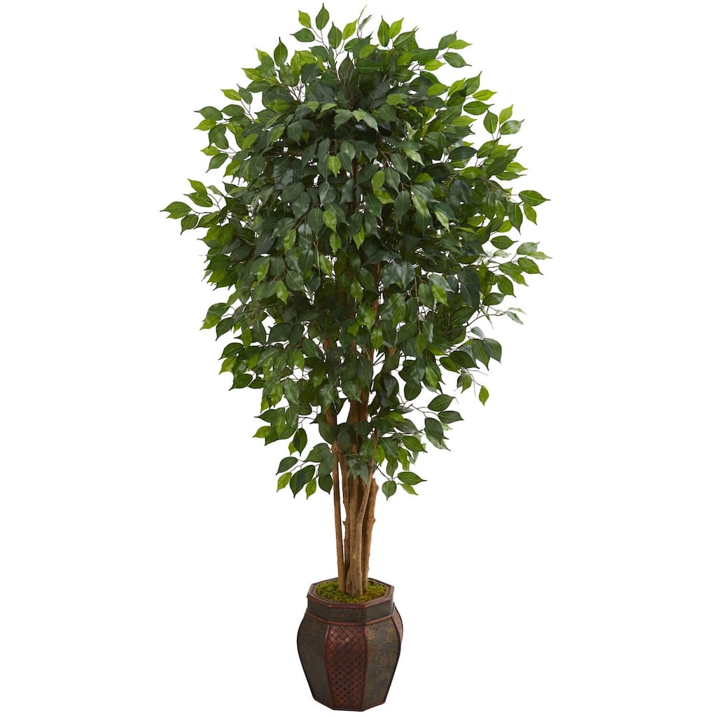 Modern Artificial Tree 6ft - Lush Green Home Decor for Living Room, Study, Office - Indoor Plant Decor - 6ft.